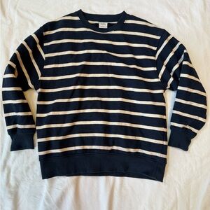 Girl’s Zara Navy and White Striped Sweater